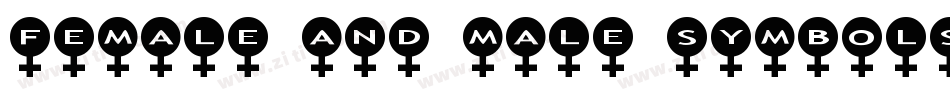 Female and Male Symbols字体转换